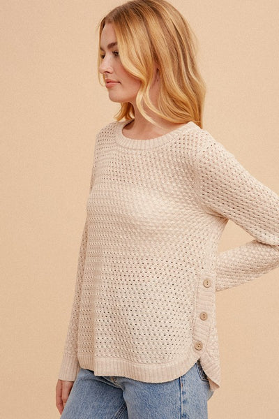 Edith Side Button Detail Sweater