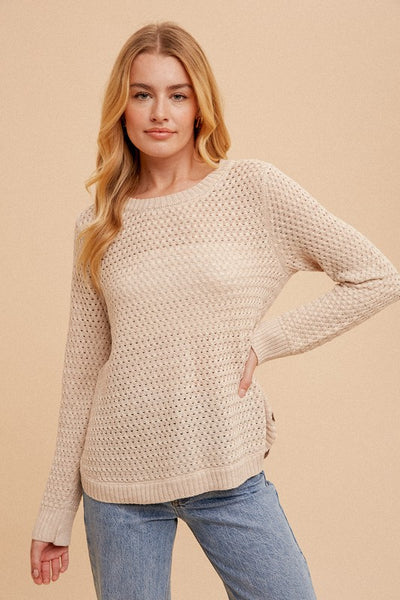 Edith Side Button Detail Sweater