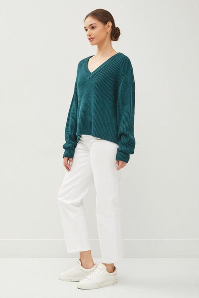 Amiyah Chunky V-Neck Sweater