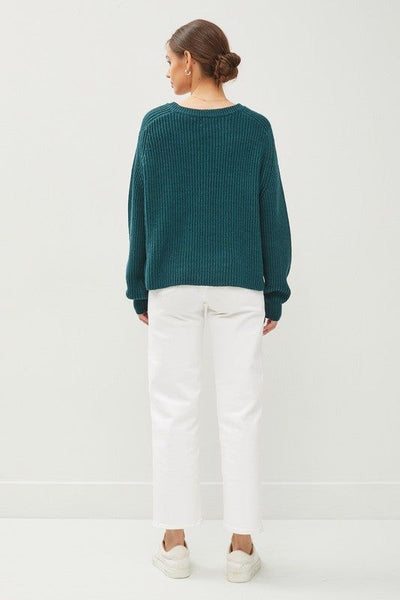 Amiyah Chunky V-Neck Sweater