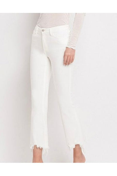 Bella High Rise Cropped Vervet Flare Jeans