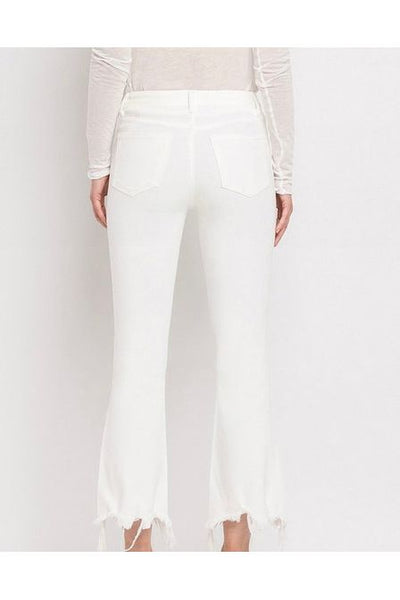 Bella High Rise Cropped Vervet Flare Jeans