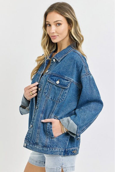 Jaylani Risen Jeans Oversized Denim Jacket