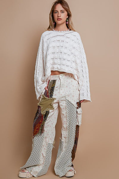 Melenie Round Neck Semi Cropped Sweater