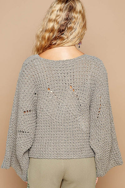 Amber Semi Cropped Chenille Knit Sweater
