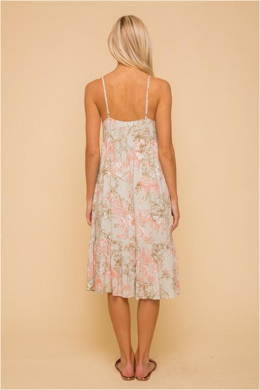 Sage green outlet floral dress