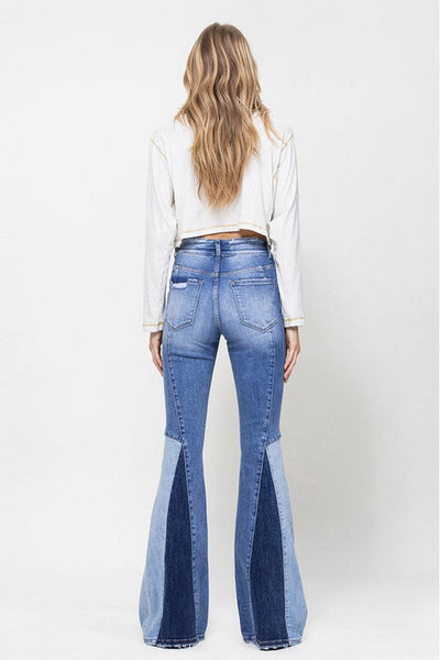 Isabella Super High Rise Super Flare Vervet Jean