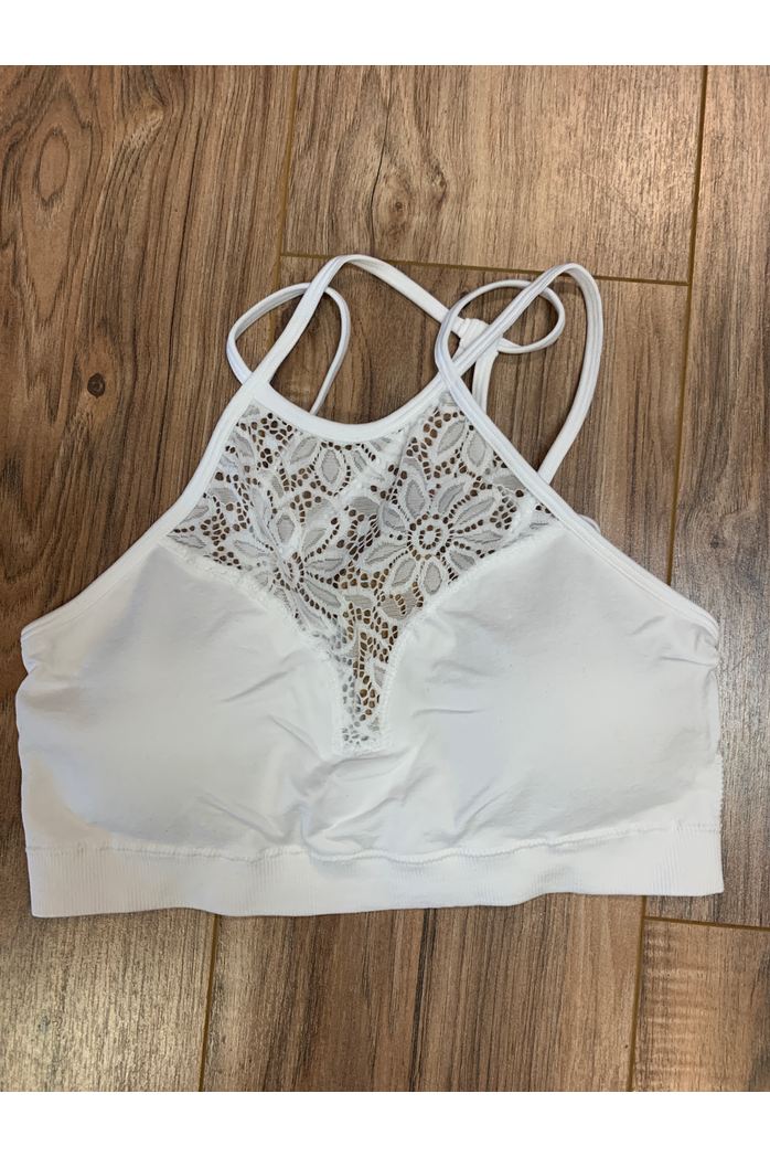 Kate Lace Front Criss Cross Back Bralette Regular & Curvy