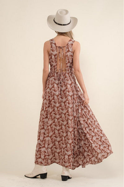 Adalyn Tropical Print Maxi Dress