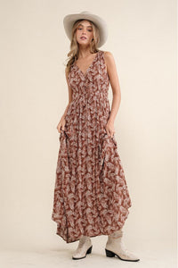 Adalyn Tropical Print Maxi Dress