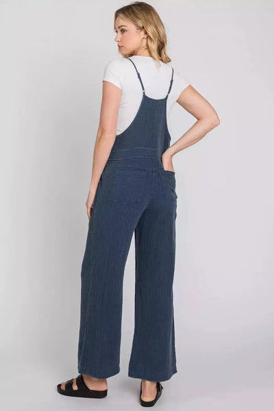Alani Washed Blue Relaxed Jumpsuit