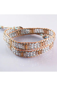 Myla Iridescent Beaded Wrap Bracelet
