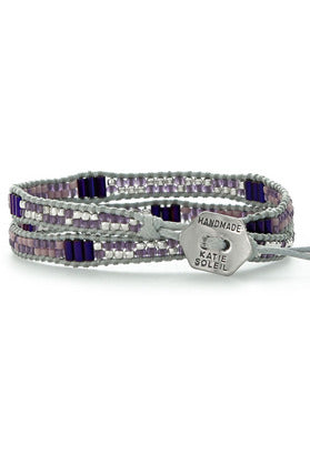 Marley Purple Beaded Wrap Bracelet
