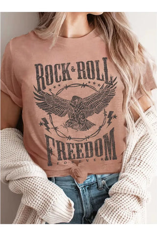 Rock & Roll Freedom Forever Graphic T-Shirt