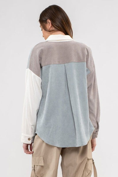 Adaline Color Block Shacket