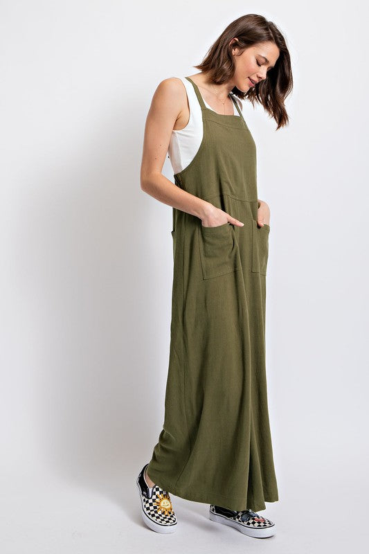 Eaphi linen like fringe salopette