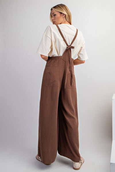 Aylin Textured Linen Wide Leg Jumpsuit