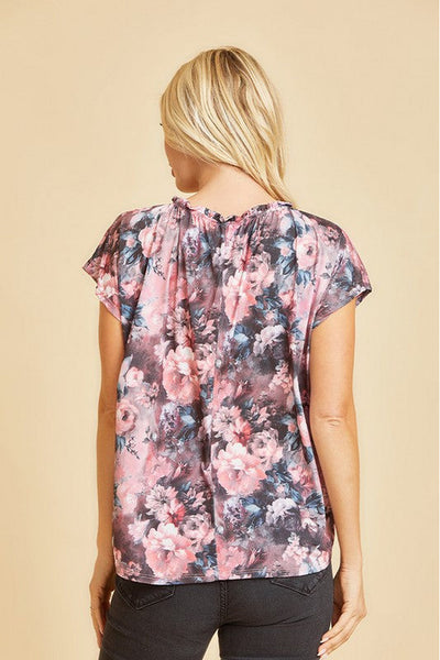 Ariana Floral  Front Tie Top