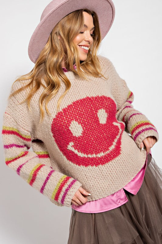 Lilah Smiley Face Sweater
