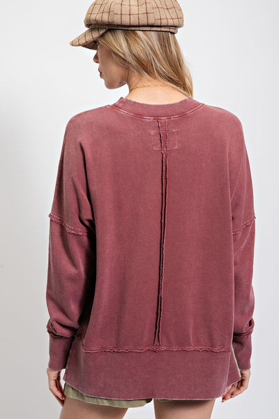 Veronica Mineral Washed Terry Pullover