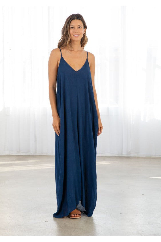 Aspen Crinkled Rayon Gauze Maxi Dress