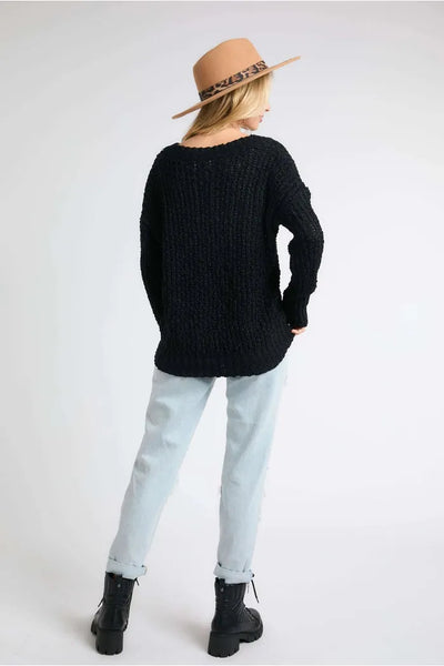 Sloan Chunky V-Neck Textured Sweater In 3 Colors