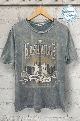 Nashville Mineral Washed Cotton Graphic T-Shirt