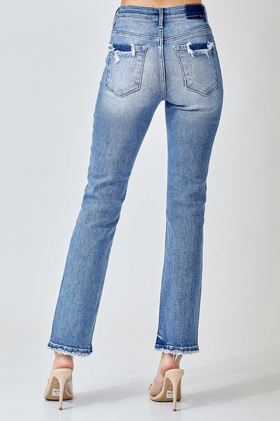 Elisa Mid Rise Straight Risen Jeans