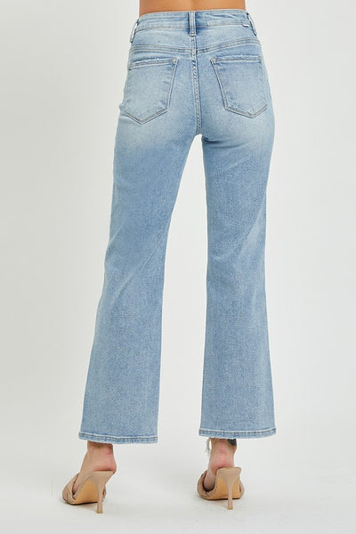 Alana High Rise Ankle Straight Relaxed Fit Risen Jeans