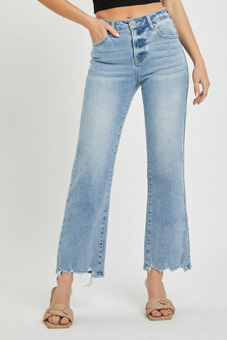 Alana High Rise Ankle Straight Relaxed Fit Risen Jeans