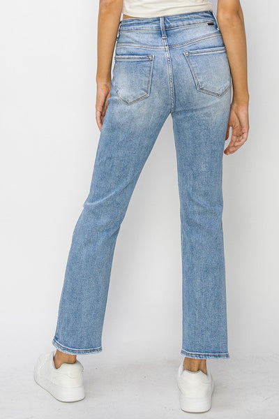 Regina High Rise Slim Straight Risen Jeans