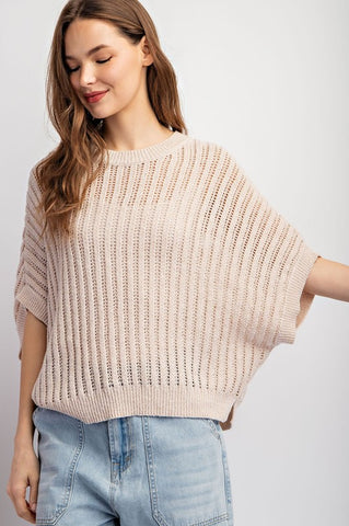 Katie Loose Fit Dolman Sweater Top 2 Colors