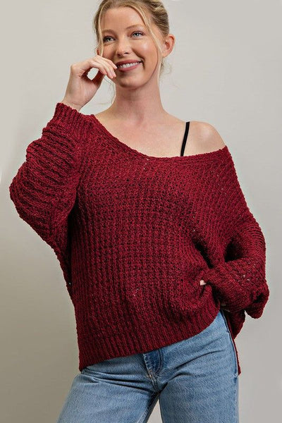 Stevie One Shoulder Sweater 4 Colors