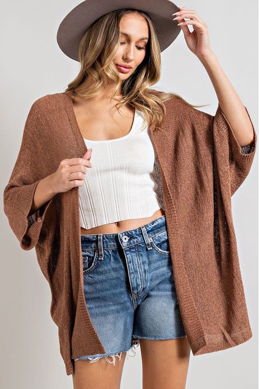 【COSYHARU】Creamy Short Sleeve Round Cardigan Museum Semi-Over Short Sleeve Cardigan - COSYHARU | 60