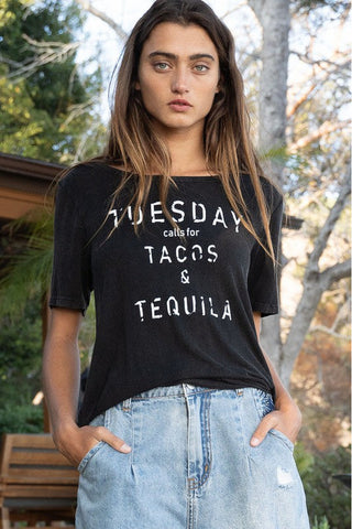 Tuesday Taco Tequila Graphic Tee Shirt