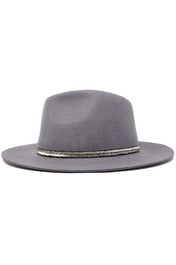Gray Wool Felt Panama Hat