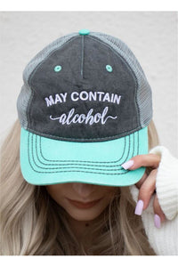 May Contain Alcohol Embroidered Trucker Hat