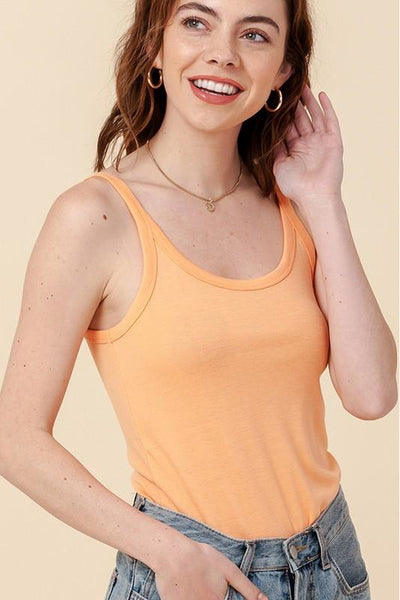 Fitted Scoop Neck Tank Top 4 Colors