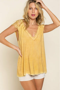 Romantic Lace Yellow Top