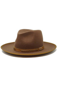 Brown Wool Felt Panama Hat