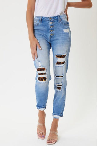 Lola Leopard Accent Kancan Jeans