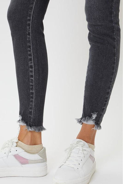 Lexi Light Gray High Rise Ankle Skinny Kancan Jeans