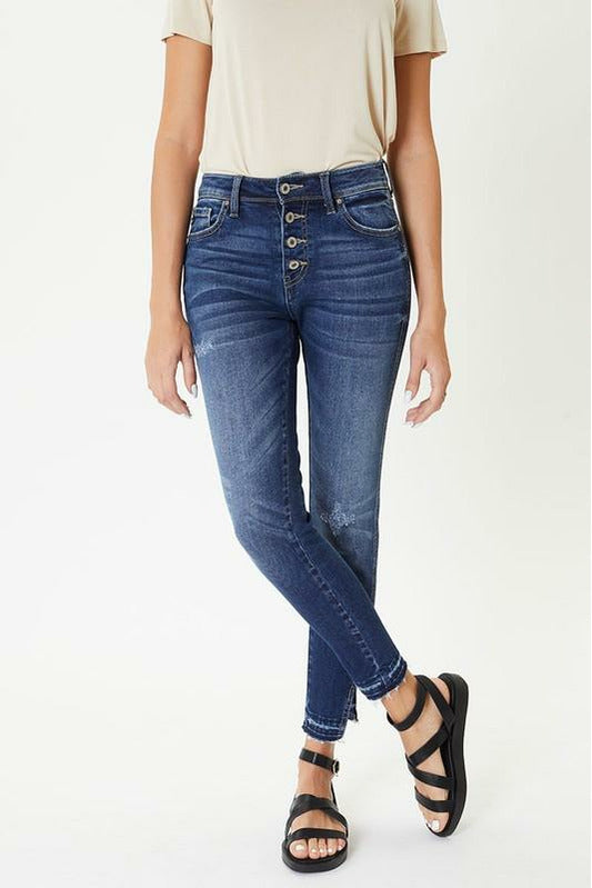 Candy Mid Rise Ankle Skinny Kancan Jeans
