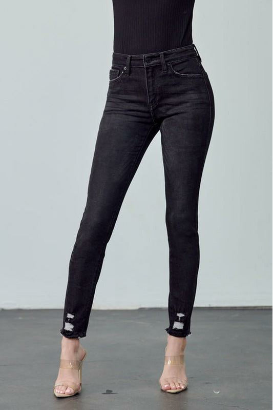 Briella Dark Gray High Rise Kancan Jeans