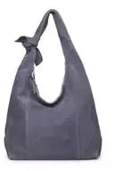 Genuine Leather Slouchy Hobo Handbag