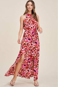 Floral Halter Maxi Dress 2 Colors