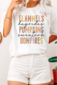 Flannels Pumpkins & Bonfires Graphic Tee