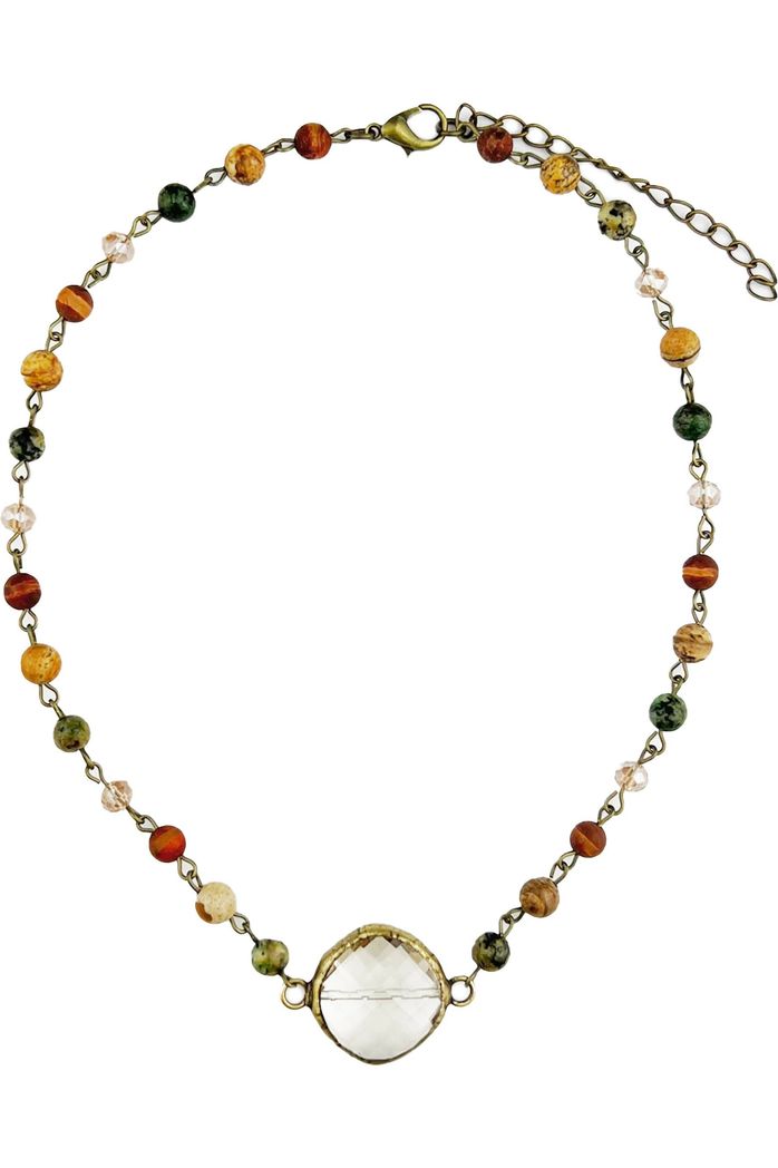 Choker Necklace With Crystal Stone
