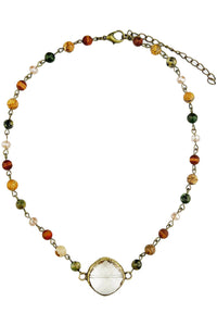 Choker Necklace With Crystal Stone