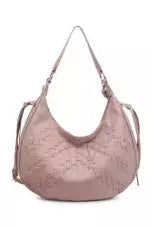 Nude Woven Vegan Leather Handbag